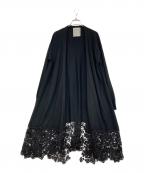 BEARDSLEYビアズリー）の古着「裾レースカーディガン」｜ブラック