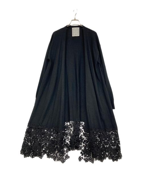 BEARDSLEY（ビアズリー）BEARDSLEY (ビアズリー) 裾レースカーディガン ブラック サイズ:SIZE Fの古着・服飾アイテム