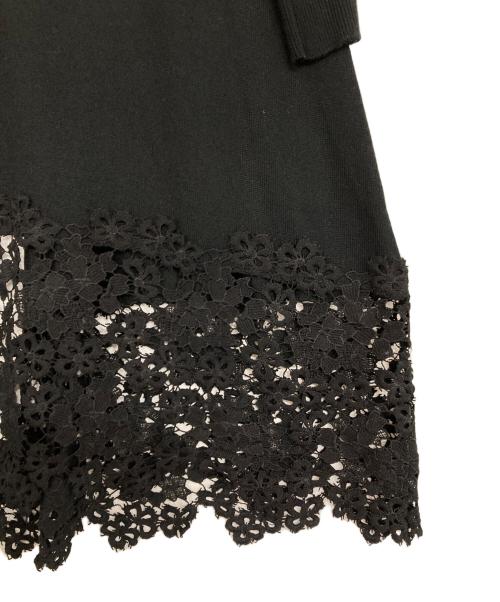 BEARDSLEY（ビアズリー）BEARDSLEY (ビアズリー) 裾レースカーディガン ブラック サイズ:SIZE Fの古着・服飾アイテム