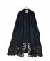 BEARDSLEY（ビアズリー）の古着「裾レースカーディガン」｜ブラック
