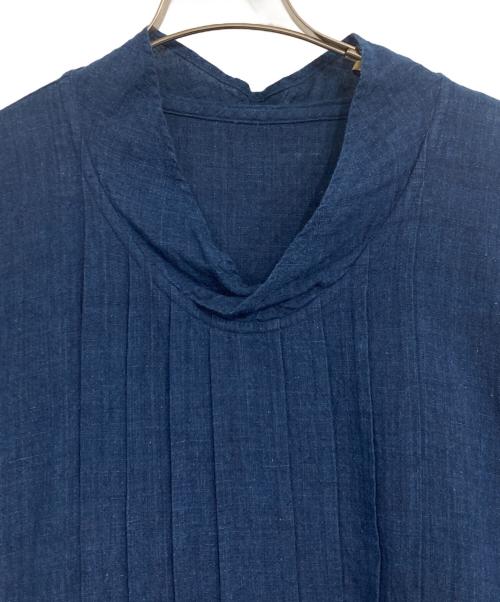 石見銀山 群言堂（イワミギンザングンゲンドウ）石見銀山 群言堂 (イワミギンザングンゲンドウ) コットンリネンワピース インディゴ サイズ:表記なしの古着・服飾アイテム