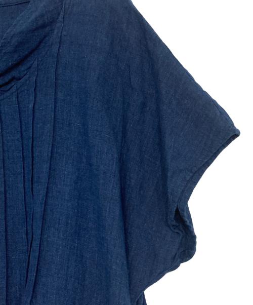 石見銀山 群言堂（イワミギンザングンゲンドウ）石見銀山 群言堂 (イワミギンザングンゲンドウ) コットンリネンワピース インディゴ サイズ:表記なしの古着・服飾アイテム