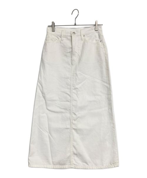 theory luxe（セオリーリュクス）theory luxe (セオリーリュクス) Slate Denim Kyden Skirt ホワイト サイズ:38の古着・服飾アイテム
