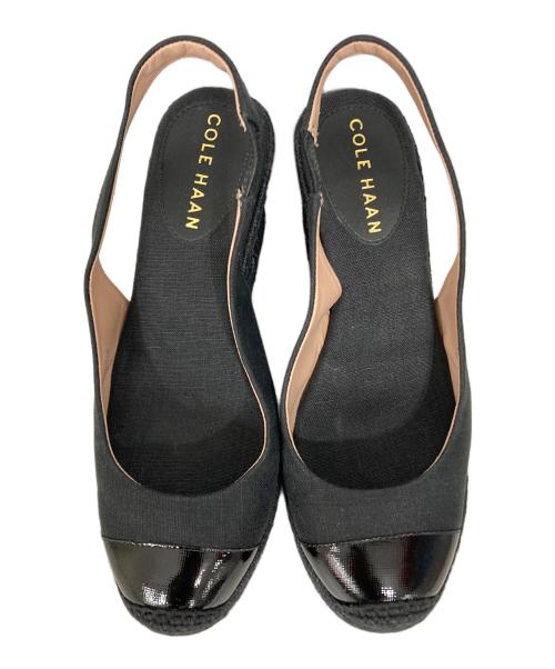 COLE HAAN（コールハーン）COLE HAAN (コールハーン) ウェッジソールサンダル ブラック サイズ:5 1/2 Bの古着・服飾アイテム