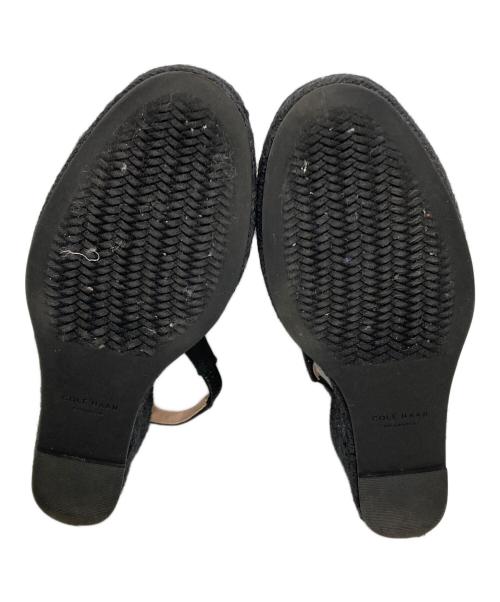 COLE HAAN（コールハーン）COLE HAAN (コールハーン) ウェッジソールサンダル ブラック サイズ:5 1/2 Bの古着・服飾アイテム