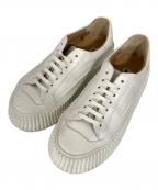 JIL SANDERジルサンダー）の古着「厚底レザースニーカー」｜ホワイト