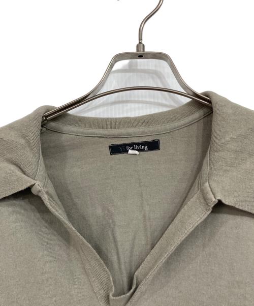 Y's for living（ワイズフォーリビング）Y'S for living (ワイズフォーリビング) 襟付きカットソー カーキ サイズ:Lの古着・服飾アイテム
