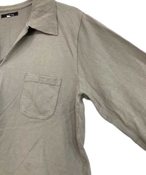 Y's for living（ワイズフォーリビング）Y'S for living (ワイズフォーリビング) 襟付きカットソー カーキ サイズ:Lの古着・服飾アイテム