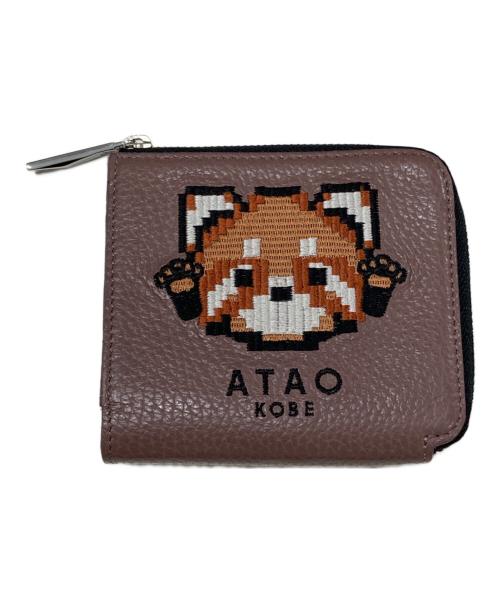 ATAO（アタオ）ATAO (アタオ) 刺繍2つ折り財布 ブラウンの古着・服飾アイテム