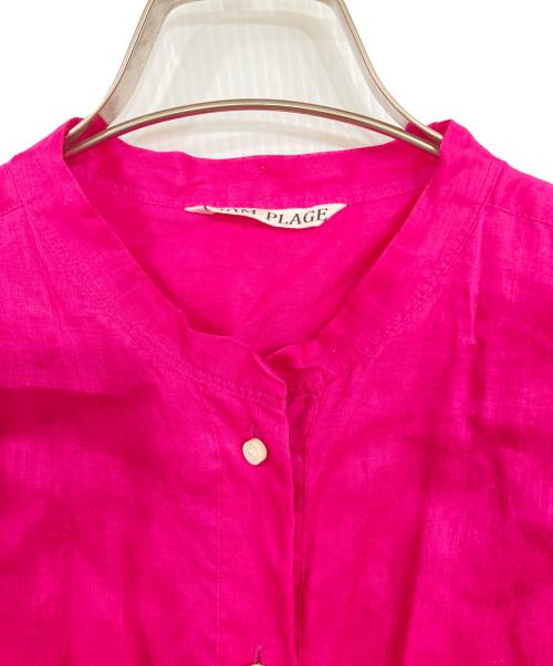 R'IAM-Plage（リアムプラージュ）R'IAM-Plage (リアムプラージュ) オーガンジー ロングシャツワンピース ピンク サイズ:Fの古着・服飾アイテム