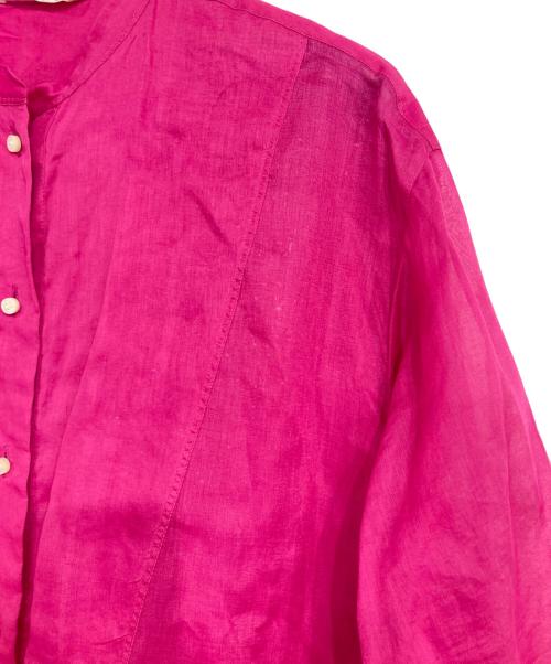 R'IAM-Plage（リアムプラージュ）R'IAM-Plage (リアムプラージュ) オーガンジー ロングシャツワンピース ピンク サイズ:Fの古着・服飾アイテム