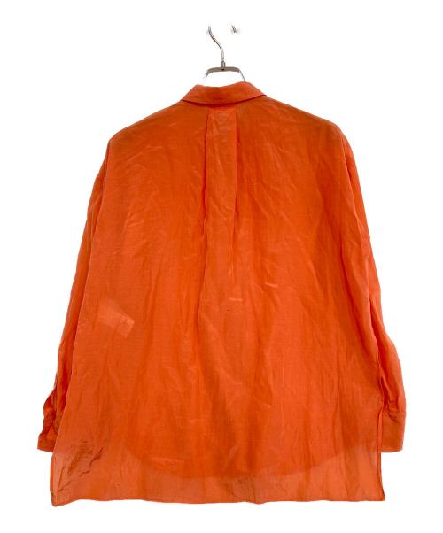 Noble（ノーブル）Noble (ノーブル) 【洗える】シルキーコットンニュアンスカラーシャツ オレンジ サイズ:Fの古着・服飾アイテム
