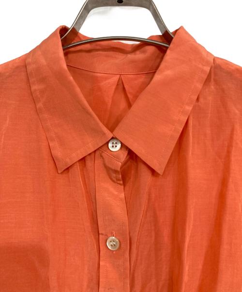 Noble（ノーブル）Noble (ノーブル) 【洗える】シルキーコットンニュアンスカラーシャツ オレンジ サイズ:Fの古着・服飾アイテム
