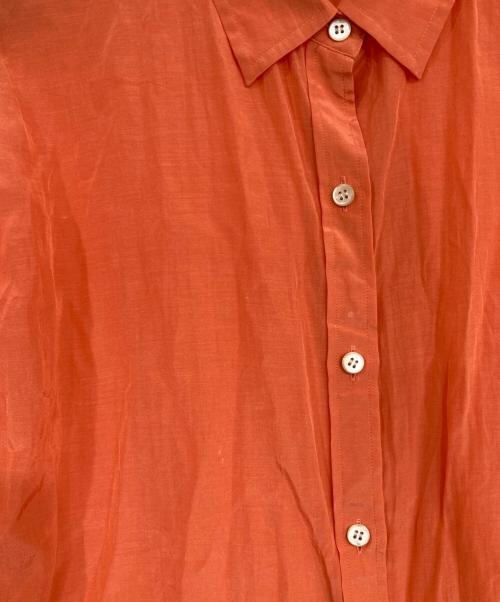 Noble（ノーブル）Noble (ノーブル) 【洗える】シルキーコットンニュアンスカラーシャツ オレンジ サイズ:Fの古着・服飾アイテム