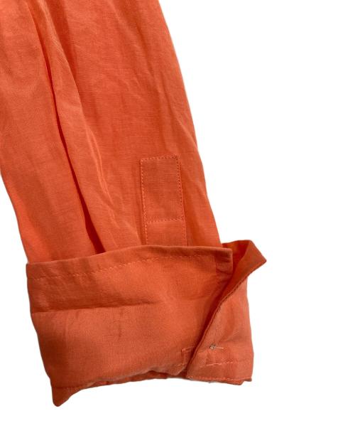 Noble（ノーブル）Noble (ノーブル) 【洗える】シルキーコットンニュアンスカラーシャツ オレンジ サイズ:Fの古着・服飾アイテム