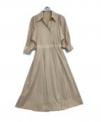 VERMEIL par ienaヴェルメイユ パー イエナ）の古着「ライトヴィンテージラップタックワンピース」｜ベージュ
