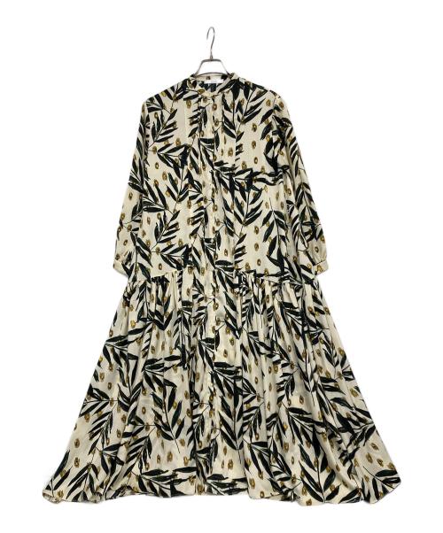 JOURNAL STANDARD relume（ジャーナルスタンダード レリューム）JOURNAL STANDARD relume (ジャーナルスタンダード レリューム) ホワイトボタニカルワンピース アイボリー×ネイビー サイズ:Fの古着・服飾アイテム