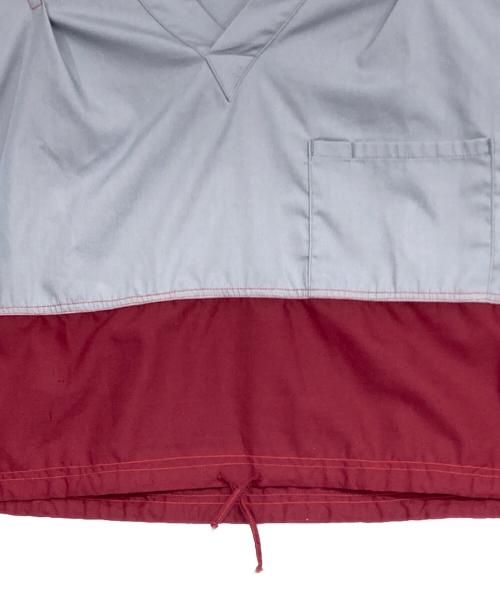 MARYAM NASSIR ZADEH（マリアムナッシアーザデー）MARYAM NASSIR ZADEH (マリアムナッシアーザデー) ドッキングブラウス グレー×ボルドー サイズ:表記無しの古着・服飾アイテム