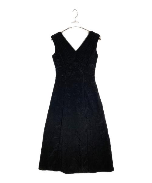 HER LIP TO（ハーリップトゥ）HER LIP TO (ハーリップトゥ) Lace Trimmed Jacquard Dress ブラック サイズ:SIZE Mの古着・服飾アイテム