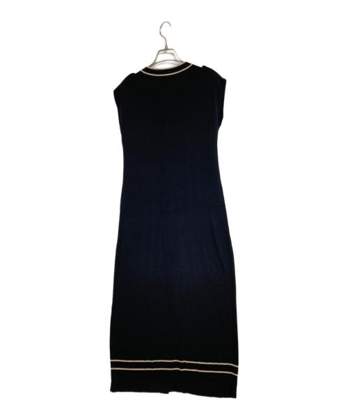 HER LIP TO（ハーリップトゥ）HER LIP TO (ハーリップトゥ) Two-Tone Belted Long Cardigan ブラック サイズ:SIZE Sの古着・服飾アイテム