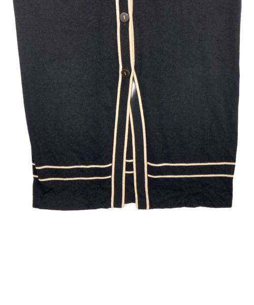 HER LIP TO（ハーリップトゥ）HER LIP TO (ハーリップトゥ) Two-Tone Belted Long Cardigan ブラック サイズ:SIZE Sの古着・服飾アイテム