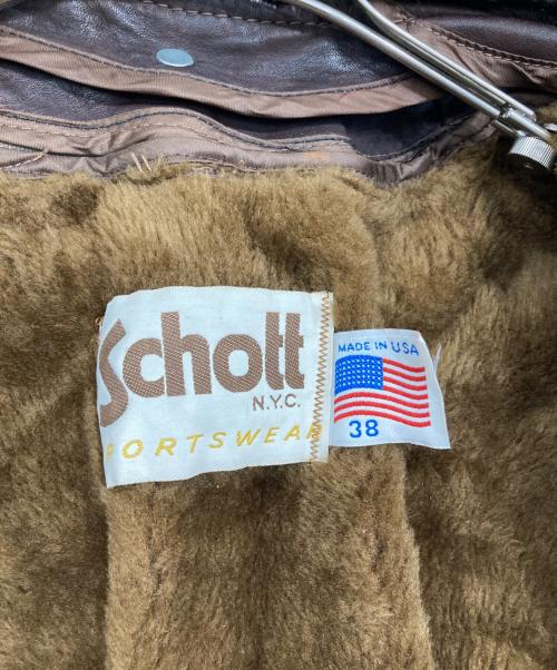 Schott（ショット）Schott (ショット) 【古着】G-1フライトレザージャケット ブラウン サイズ:38の古着・服飾アイテム