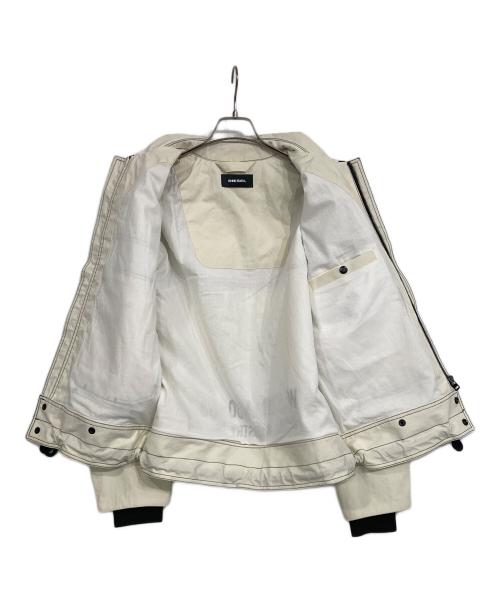 DIESEL（ディーゼル）DIESEL (ディーゼル) J-KENDY JACKET ベージュ×ブラック サイズ:XSの古着・服飾アイテム