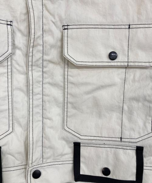 DIESEL（ディーゼル）DIESEL (ディーゼル) J-KENDY JACKET ベージュ×ブラック サイズ:XSの古着・服飾アイテム