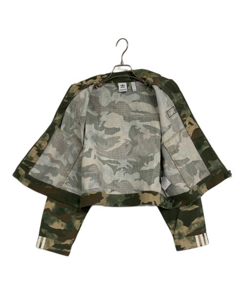 adidas（アディダス）adidas (アディダス) カモ柄トラックトップ カーキ×ベージュ サイズ:Mの古着・服飾アイテム