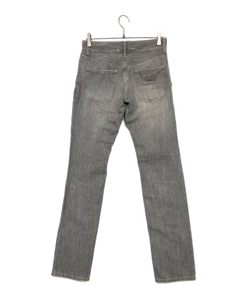DOLCE & GABBANA（ドルチェ＆ガッバーナ）DOLCE & GABBANA (ドルチェ＆ガッバーナ) ダメージデニムパンツ グレー サイズ:44の古着・服飾アイテム