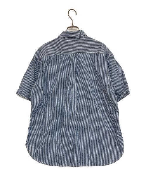 BONCOURA（ボンクラ）BONCOURA (ボンクラ) ハーフボタンストライプシャツ インディゴ サイズ:38の古着・服飾アイテム