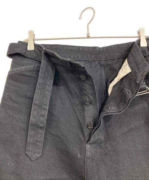 COMOLI（コモリ）COMOLI (コモリ) BELTED DENIM PANTS ブラック サイズ:1の古着・服飾アイテム