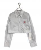 Lily Brownリリーブラウン）の古着「The Metropolitan Museum of Art クロップドシャツ」｜ホワイト