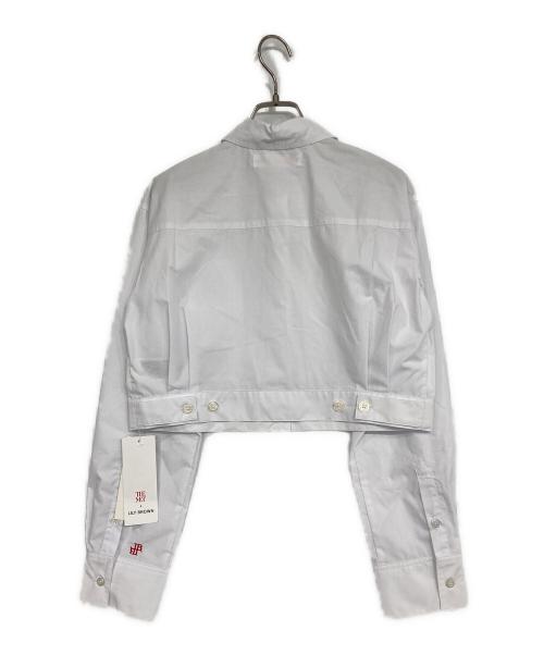 Lily Brown（リリーブラウン）Lily Brown (リリーブラウン) The Metropolitan Museum of Art クロップドシャツ ホワイト サイズ:Fの古着・服飾アイテム