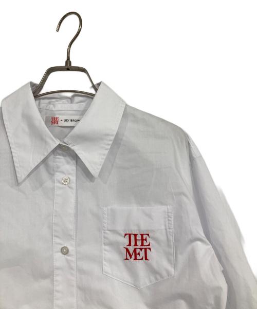 Lily Brown（リリーブラウン）Lily Brown (リリーブラウン) The Metropolitan Museum of Art クロップドシャツ ホワイト サイズ:Fの古着・服飾アイテム