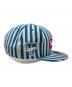 中古・古着 Supreme (シュプリーム) New Era (ニューエラ) Striped Box Logo New Era Cap ブルー×グレー：6000円