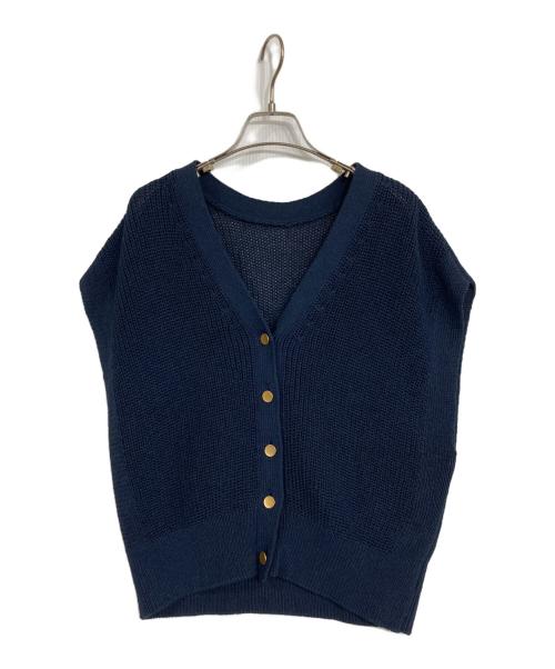 Noble（ノーブル）Noble (ノーブル) Newペーパーヤーンベスト ネイビー サイズ:記載無しの古着・服飾アイテム