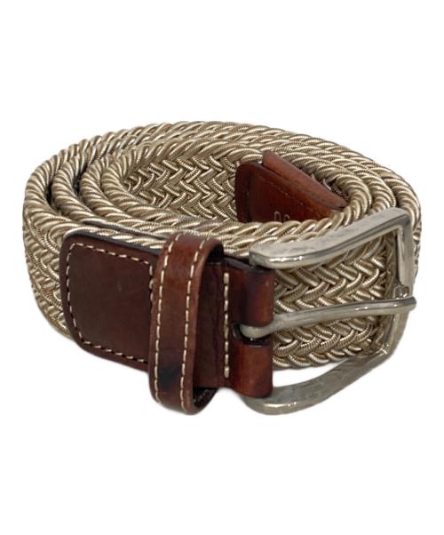 anderson's（アンダーソンズ）anderson's (アンダーソンズ) ラバーエラスティックメッシュベルト ベージュの古着・服飾アイテム