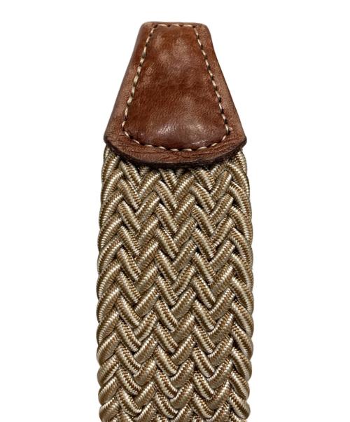 anderson's（アンダーソンズ）anderson's (アンダーソンズ) ラバーエラスティックメッシュベルト ベージュの古着・服飾アイテム