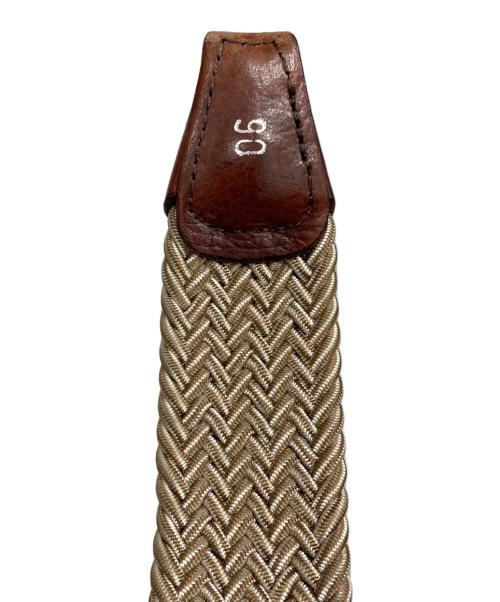 anderson's（アンダーソンズ）anderson's (アンダーソンズ) ラバーエラスティックメッシュベルト ベージュの古着・服飾アイテム