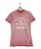 Denhamデンハム）の古着「プリントTシャツ」｜ピンク