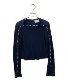 3.1 phillip lim（スリーワンフィリップリム）の古着「パールリブカットソー」｜ネイビー