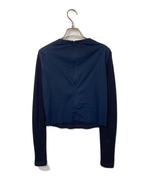 3.1 phillip lim（スリーワンフィリップリム）3.1 phillip lim (スリーワンフィリップリム) パールリブカットソー ネイビー サイズ:Sの古着・服飾アイテム