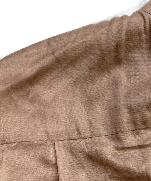 DRAWER（ドゥロワー）Drawer (ドゥロワー) タックブラウス ブラウン サイズ:36の古着・服飾アイテム