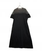 AKIRA NAKAアキラナカ）の古着「シアードット切替ワンピース」｜ブラック