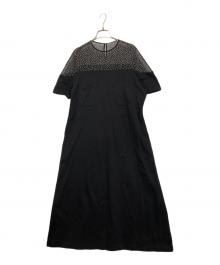 AKIRA NAKA（アキラナカ）の古着「シアードット切替ワンピース」｜ブラック