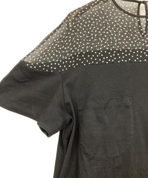 AKIRA NAKA（アキラナカ）AKIRA NAKA (アキラナカ) シアードット切替ワンピース ブラック サイズ:1の古着・服飾アイテム