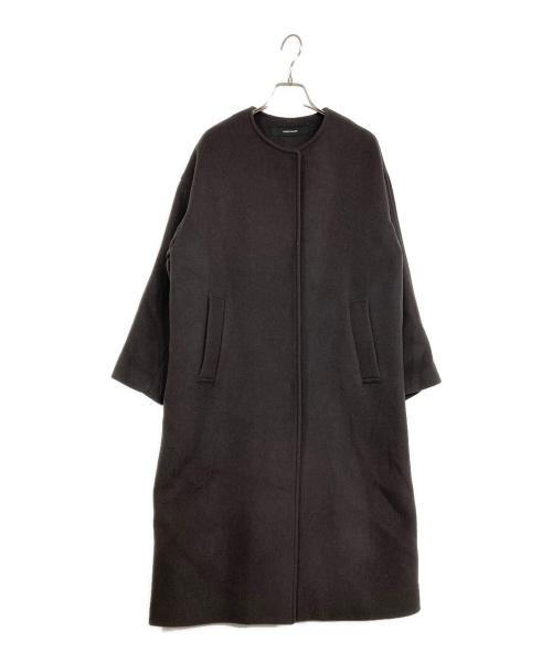 JOURNAL STANDARD（ジャーナルスタンダード）JOURNAL STANDARD (ジャーナルスタンダード) スーパー140ビーバーノーカラーコート ブラウン サイズ:XSの古着・服飾アイテム