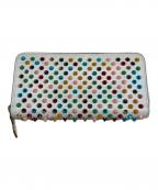 Christian Louboutinクリスチャン・ルブタン）の古着「パネトーネ マルチカラー スタッズロングウォレット」｜ホワイト