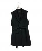 UNITED TOKYOユナイテッドトーキョー）の古着「ベストレイヤードノースリーブジャケット」｜ブラック